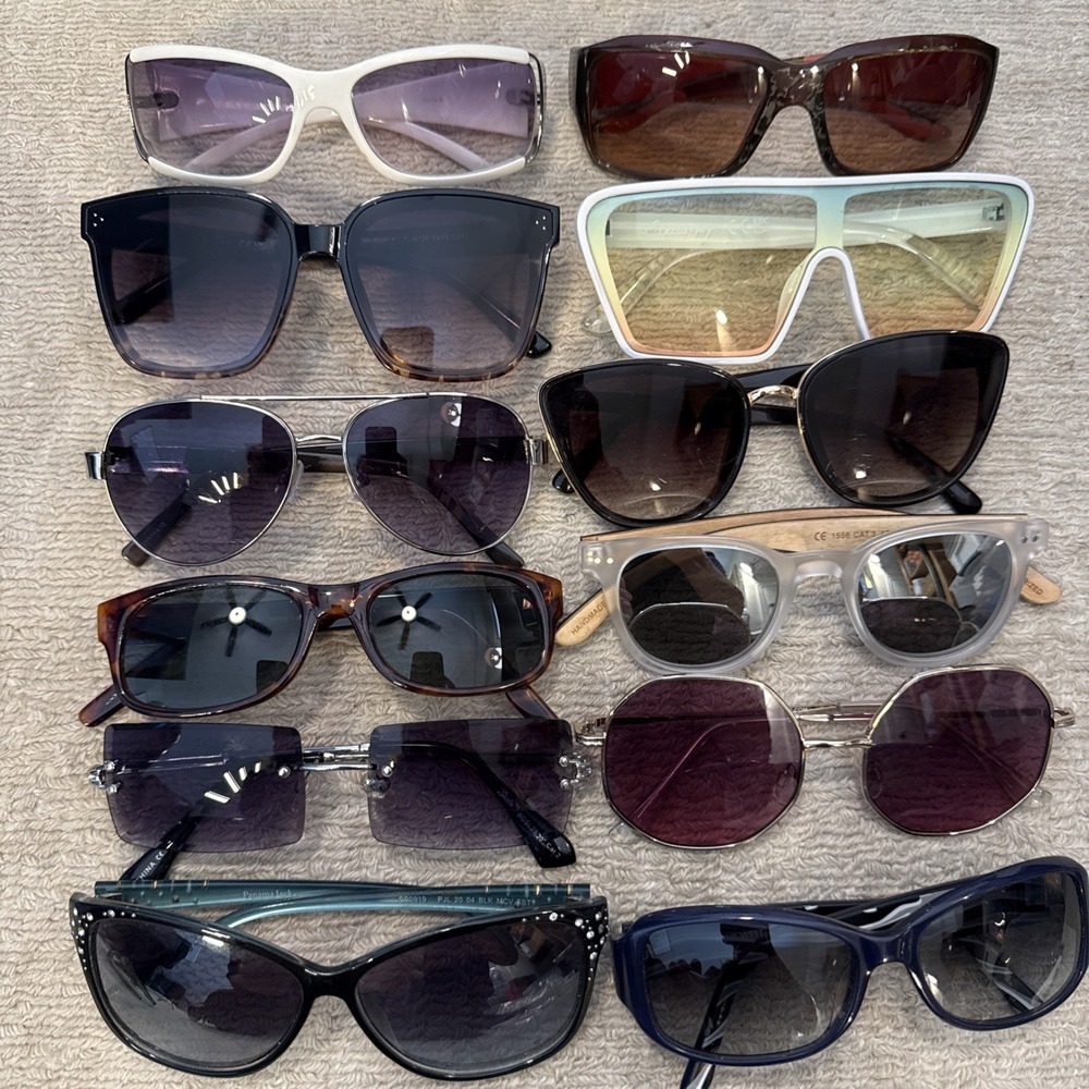 LOT OF 12: WOMEN'S Vintage SUNGLASSES-J-LO, Chaps, Nine West, Circus Ivy